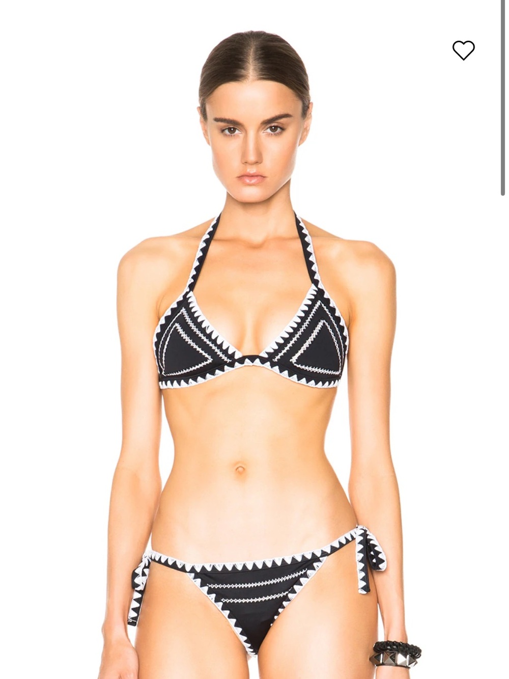 SAME Black & White Triangle Halter Bikini